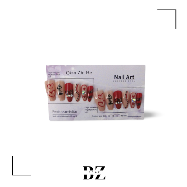 Producto - UÑAS DECORADAS CON APLIQUE X 12 PACK DE 12 PCS EN CARD - 2024-1