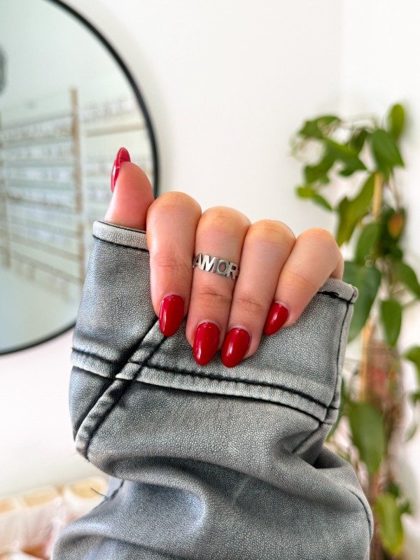 Producto - Anillo acero quirúrgico AMOR talle 5