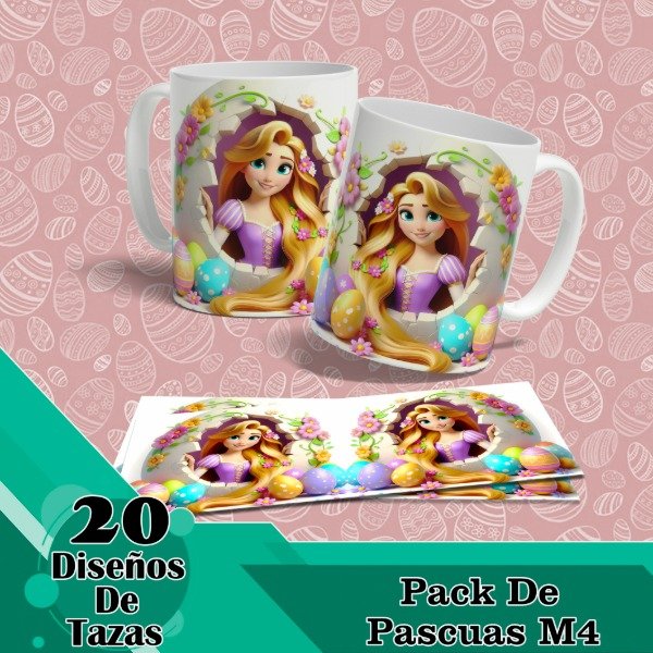 Producto - Diseños Digitales / Plantillas Para Tazas De Cute Kawaii Pascuas M4