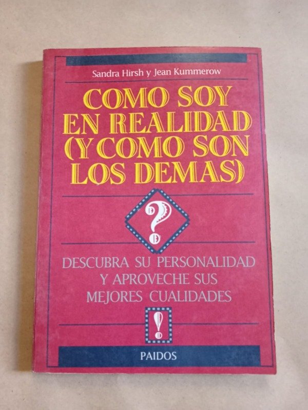 Producto - Como soy en realidad - Sandra Hirsh / Jean Kummerow - Paidós 1990