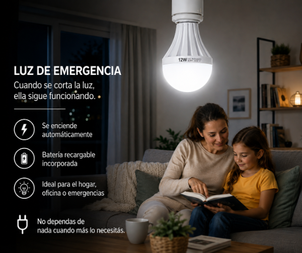 Producto - Lámpara led autónoma 9 W con bateria interna sigue funcionando sin electricidad - 1