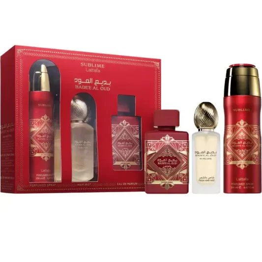 Producto - Lattafa Kit Bade e Al Oud Sublime + Body Spray 200ML + Bruma Capilar 50ML Unisex
