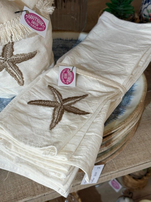 Producto - Servilletas bordadas estrella x6