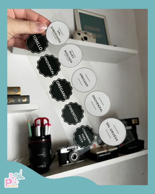 Producto - stickers para condimentos - dtf uv - 3