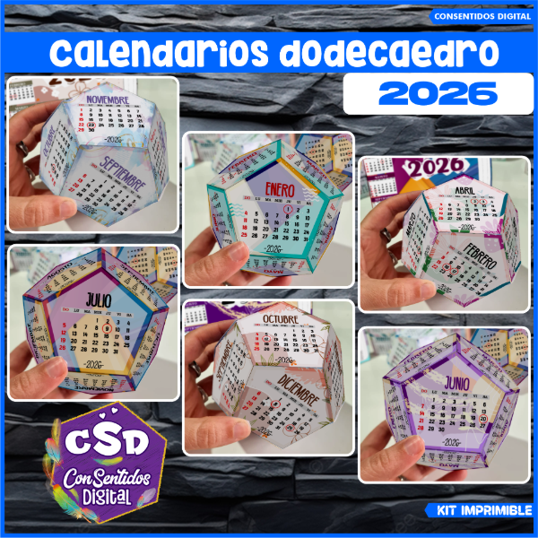 Producto - CALENDARIOS DODECAEDRO 2026