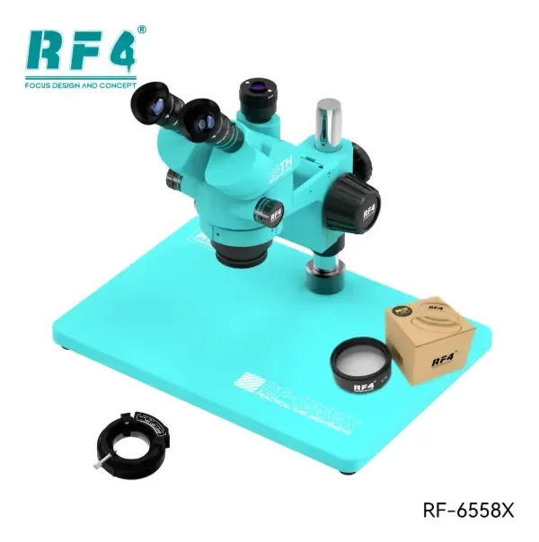 Producto - Microscopio Trinocular Rf4 Rf-6558 Incluye Barlow 0.7 Turquesa