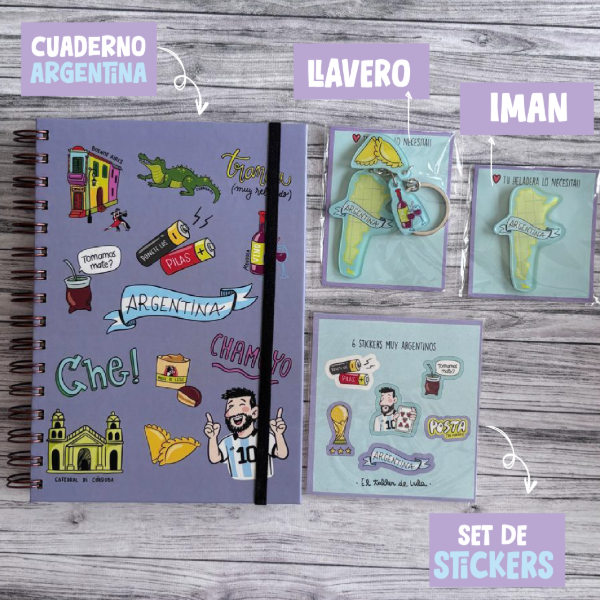 Producto - KIT REGALO SOY ARGENTINO (4 PRODUCTOS, CUADERNO ANILLADO)