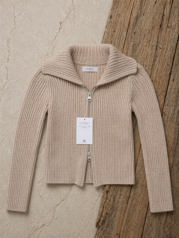 Producto - Cárdigan Cierre Beige