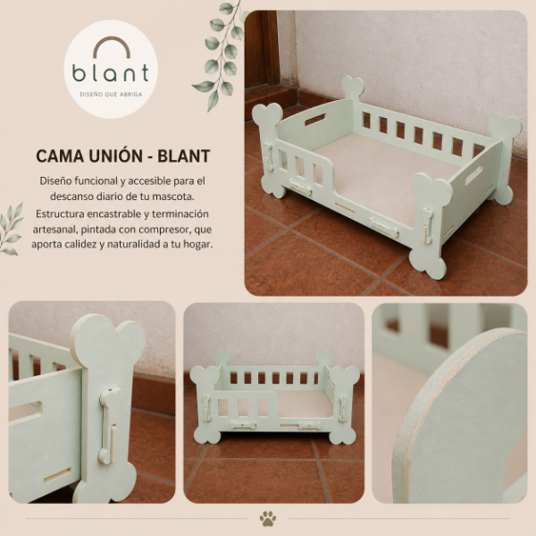 Producto - Camita Rustica Union para perros-blant - 2