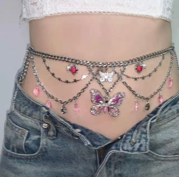 Producto - Cadena para Cintura Butterfly Pink