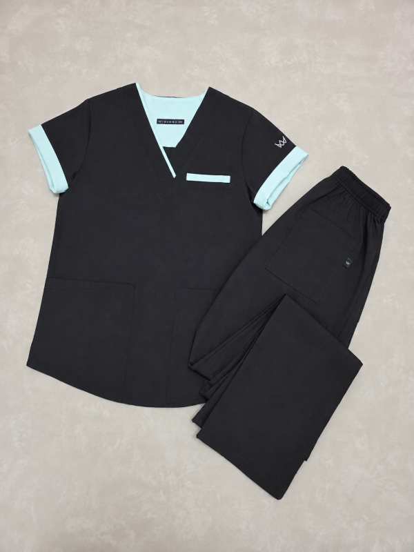 Producto - Ambo Wambo Indigo Spandex (Negro detalle Aqua) - 2