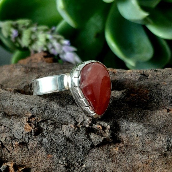 Producto - Anillo de plata 925 con Rodocrosita Ortiz - 1