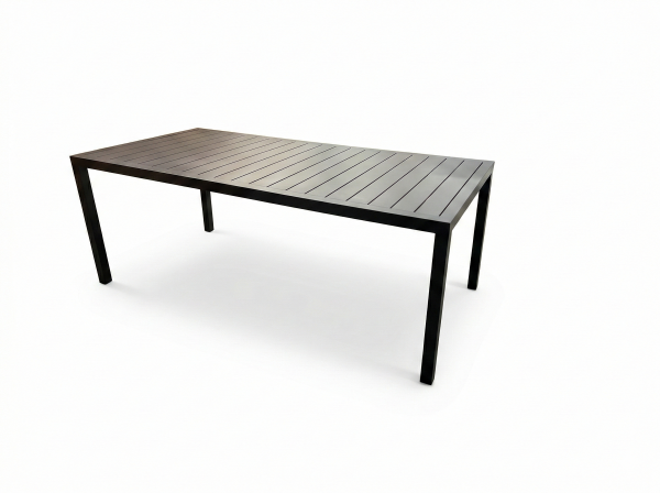 Producto - Mesa Aluminio Exterior Jardín 200x100  Color Negro