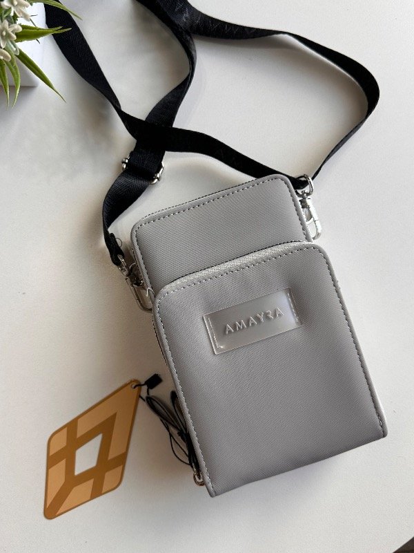 Producto - PhoneBag Amayra Gris - Microfibra - 0