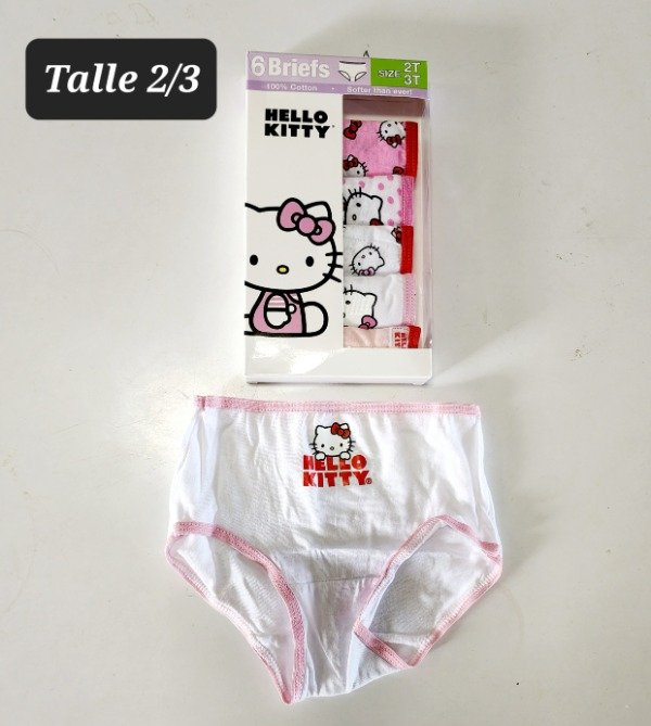 Producto - Pack de 6 bombachas kitty talle 2/3