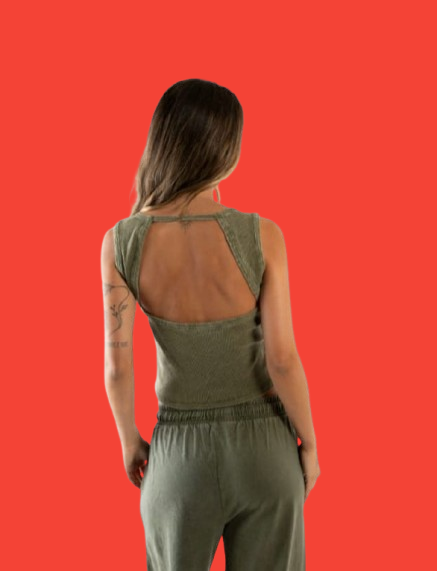 Producto - MUSCULOSA SIN ESPALDA VERDE