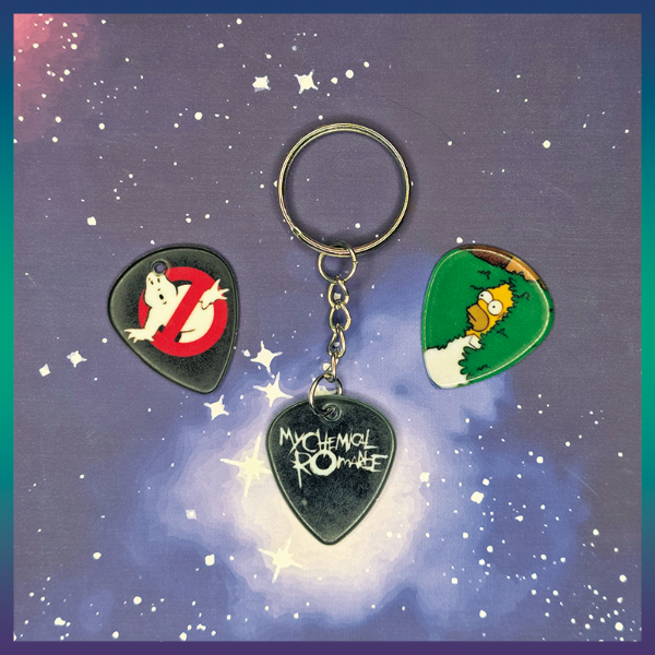 Producto - Pack x 3 Púas Personalizadas con Llavero Anillo