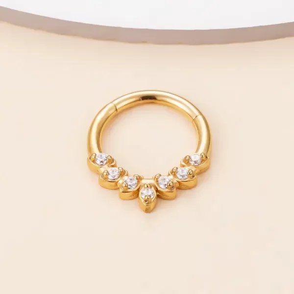 Producto - Piercing Septum Clicker Strass Dorado