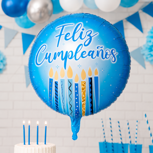 Producto - GLOBO 22" (56cm) FELIZ CUMPLEAÑOS AZUL