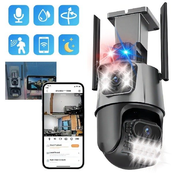 Producto - CAMARA DE SEGURIDAD CON SIRENA V380