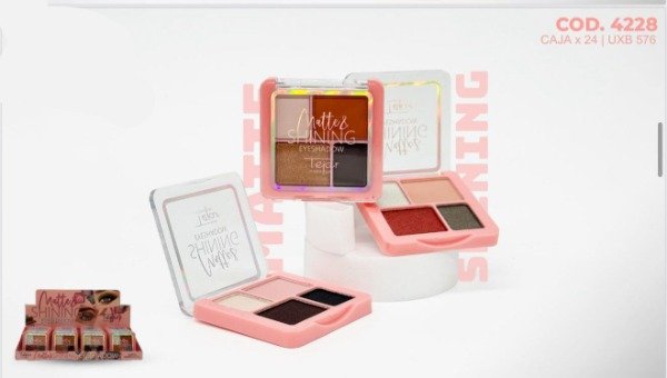 Producto - Paleta de sombras x4 tonos Matte y Shining Tejar