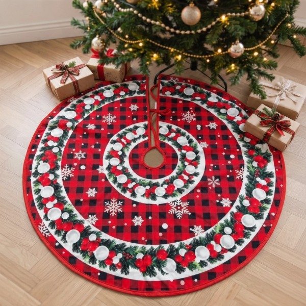 Producto - FALDA DE TELA PARA ARBOL NAVIDEÑO 90CM DISEÑOS SURTIDOS - 7