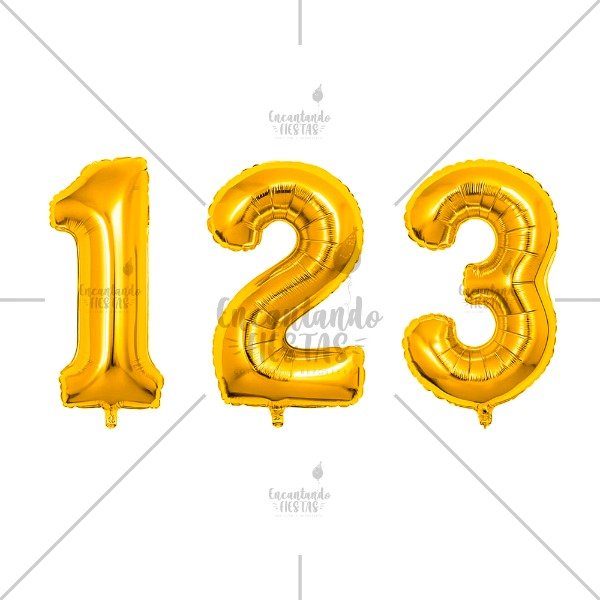 Producto - Globo Numero Dorado 40cm Cumpleaños