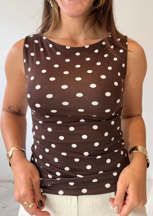Producto - Musculosa LUNA - Chocolate/Blanco - 5
