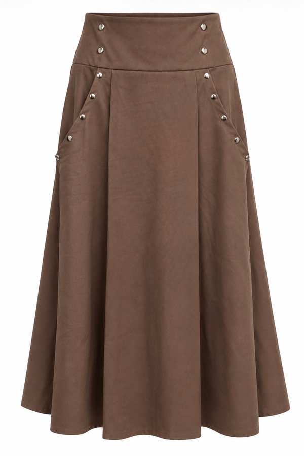 Producto - Falda midi gabardina - 1