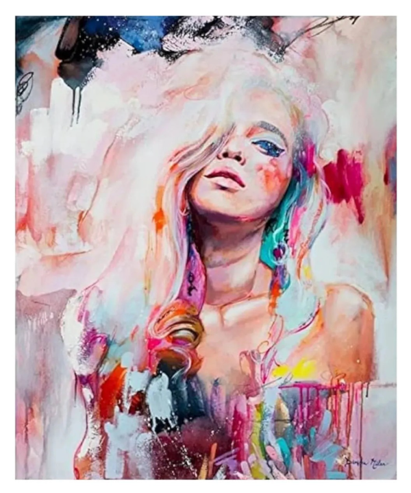 Producto - Kit de pintura por diamante mujer multicolor 50x40cm