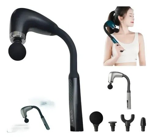Producto - Masajeador espalda con mango, varias velocidades y accesorios - 1