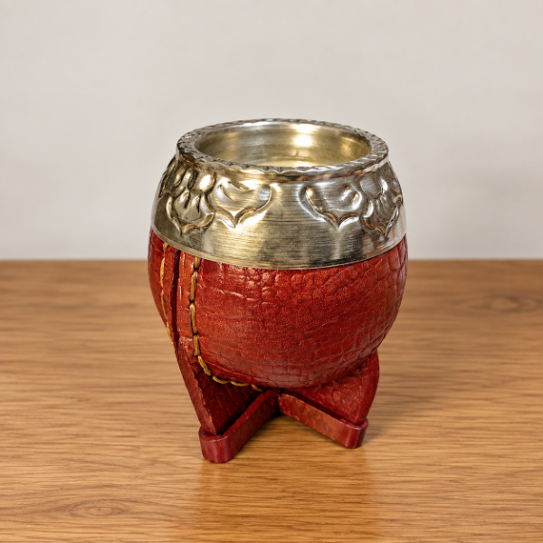 Producto - Mate torpedo forrado en cuero croco - 0