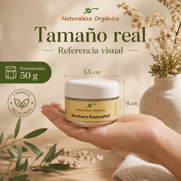 Producto - Crema Natural Manzanilla y Avena ManzAvena Relief Piel Sensible Rostro - 4