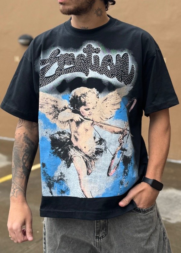 Producto - Remera Mixed Emotion Angelito Negra - 4