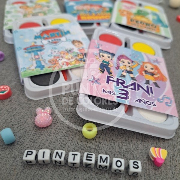Producto - ACUARELITAS DE 6 COLORES, PERSONALIZADAS - 0