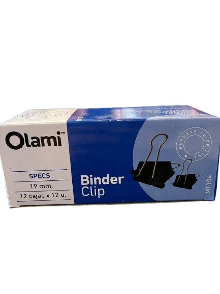 Producto - APRIETA PAPEL OLAMI BINDER 19MM