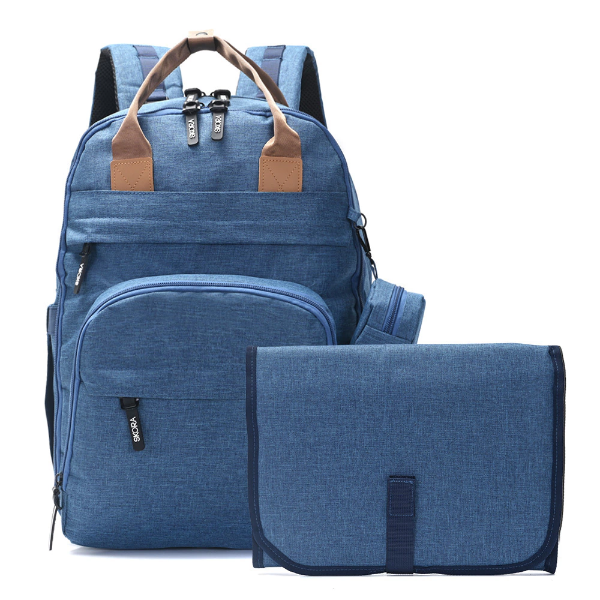 Producto - Mochila maternal azul Skora
