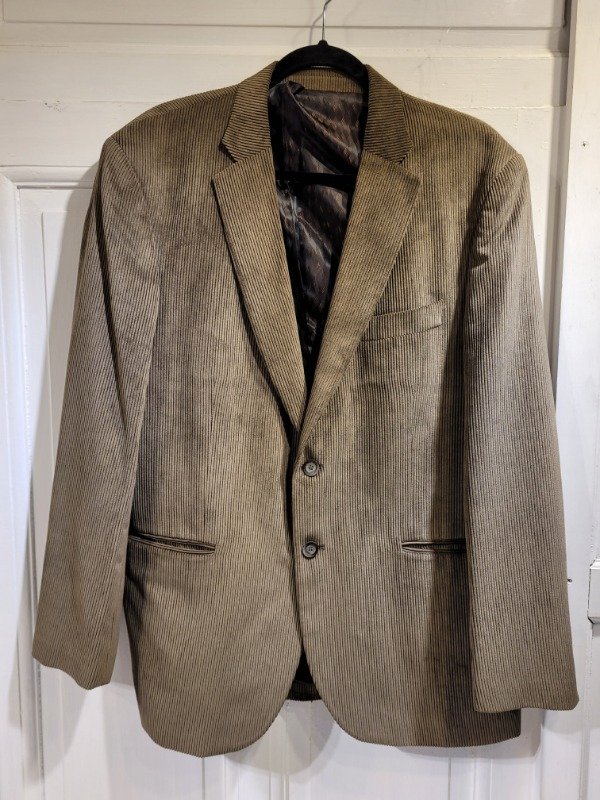 Producto - Saco CALEGHARI corderoy marron- Talle 54- PRECIO: 90X
