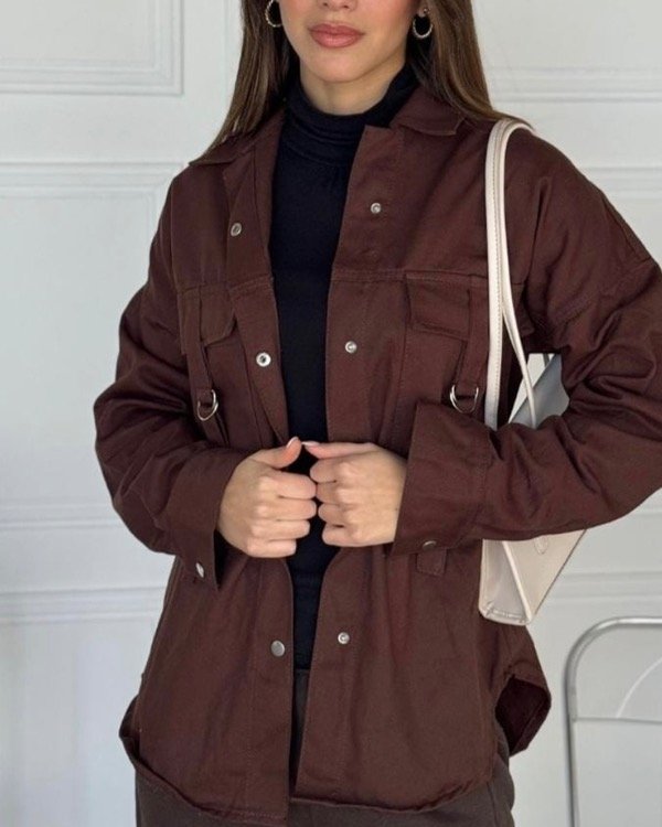 Producto - Camisaco cargo- chocolate