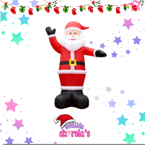 Producto - INFLABLE SALUDO DE SANTA - 2,4 mts. ALTURA - 4 Leds