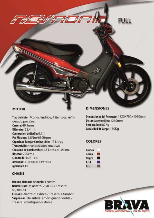 Producto - NEVADA 110 FULL
