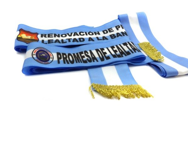 Producto - Banda para Promesa a la Bandera Personalizada (7 cm de ancho)