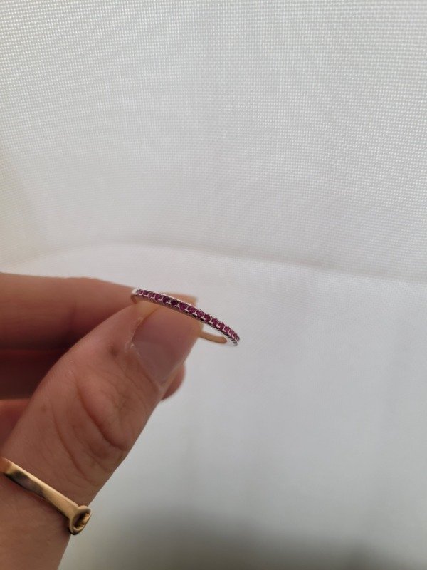 Producto - Anillo cintillo cubic fucsia Plata 925 - 1