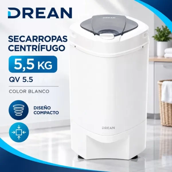 Producto - SECARROPAS DREAN QV 5.5KG. TAMBOR INOX.