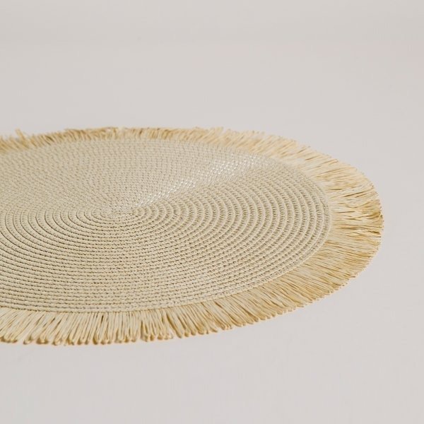 Producto - Individual de fibras de papel beige