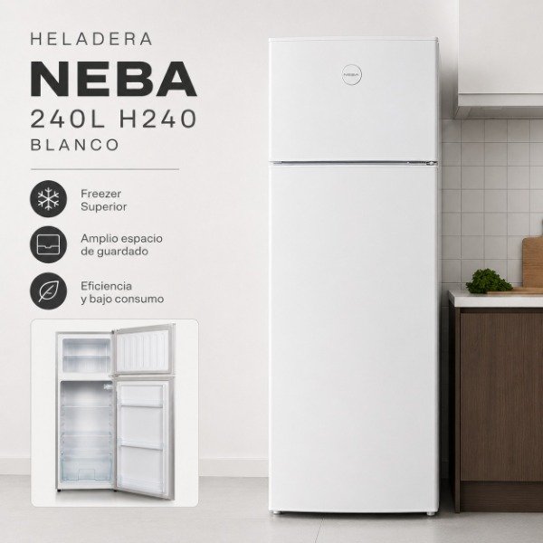 Producto - HELADERA NEBA H240 BLANCA CICLICA