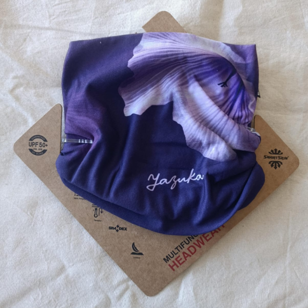 Producto - Cuellito multifunción Flores tonos Violetas Yazuca