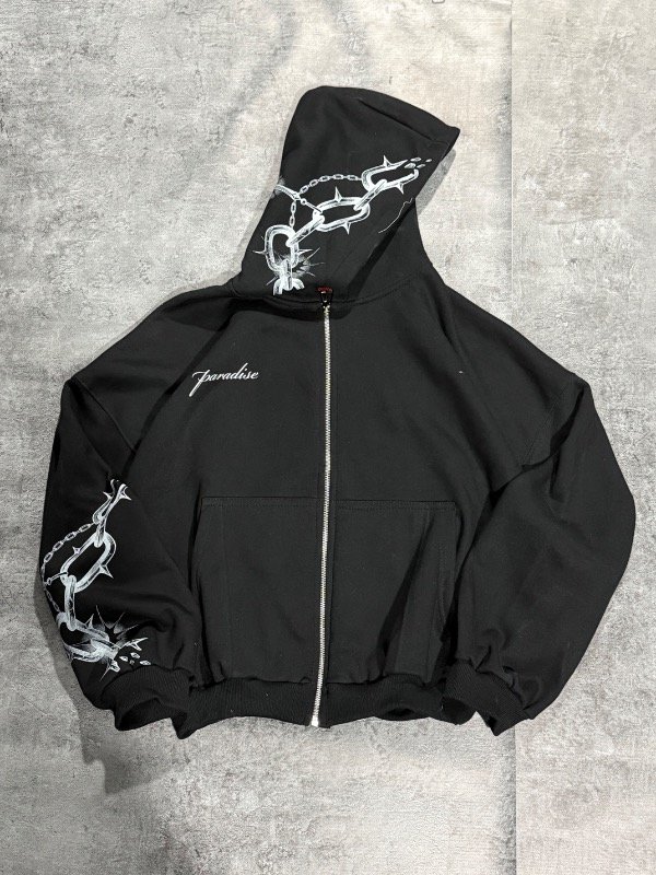 Producto - CAMPERA BOXY CHAINS NEGRO