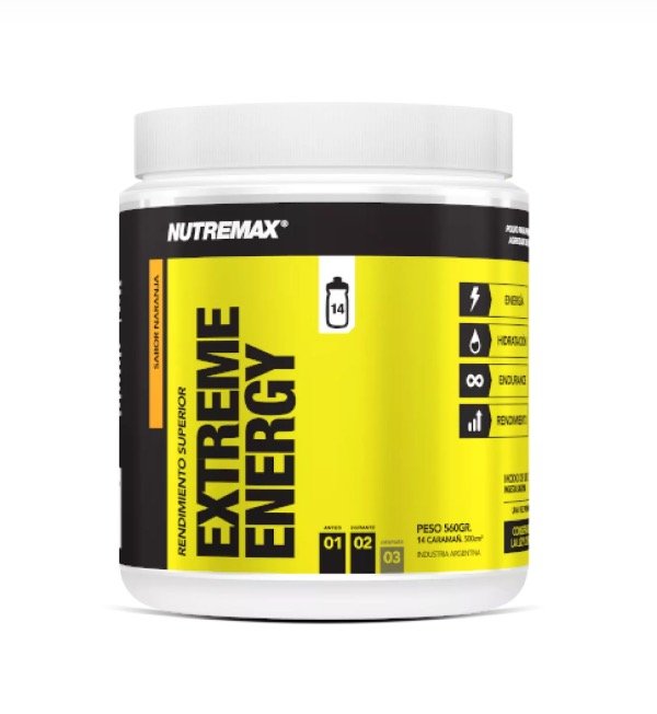 Producto - NUTREMAX EXTREME ENERGY 580 GRS NARANJA SIN TACC