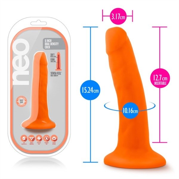Producto - Dildo 15 cm con Sopapa Naranja